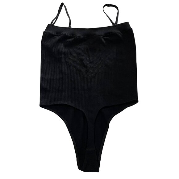 Urban Outfitters Black Ribbed Bodysuit M / L Keyhole Thong Out from Under New - Picture 3 of 11